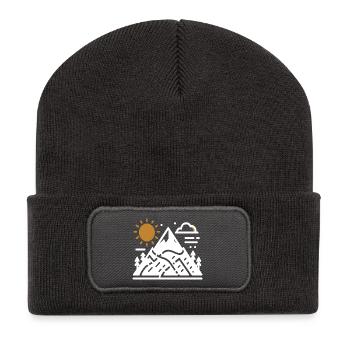 Amour de montagne Alpinisme Alpinisme en plein air w - Beanie recyclé à patch - charbon - Devant
