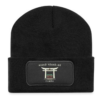 Nikko Tōshō-gu, Kanto Region Japan, Handzeichnung - Recycelte Patch Beanie - Schwarz - Vorne