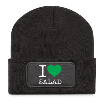 J’ADORE LA SALADE - Beanie recyclé à patch - charbon - Devant