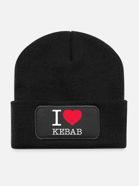 J’ADORE LE KEBAB - Beanie recyclé à patch - noir