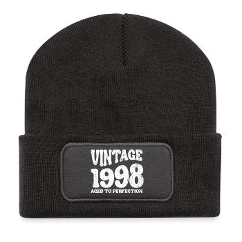 Millésime 1998 Vieilli à la perfection - Beanie recyclé à patch - charbon - Devant