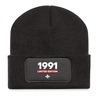 1991 Limited Edition - Recycelte Patch Beanie - Dunkelgrau - Vorne