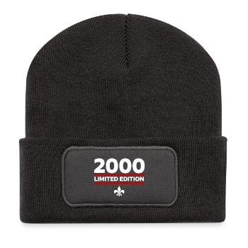 2000 Limited Edition - Recycelte Patch Beanie - Dunkelgrau - Vorne