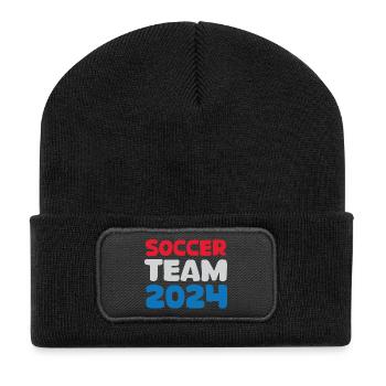 Niederlande soccer team 2024 Fußbalfan Symbol Logo - Recycelte Patch Beanie - Schwarz - Vorne