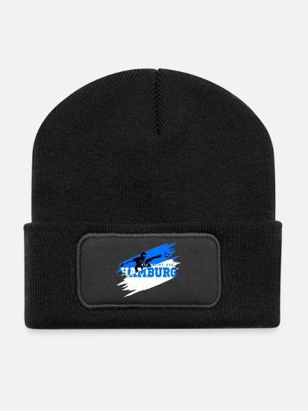 Fußball Hamburg Norden Fan - Recycelte Patch Beanie - Schwarz