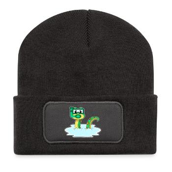 Snake Diver Snorkel Diving - Recycled Patch Beanie - dark grey - Front