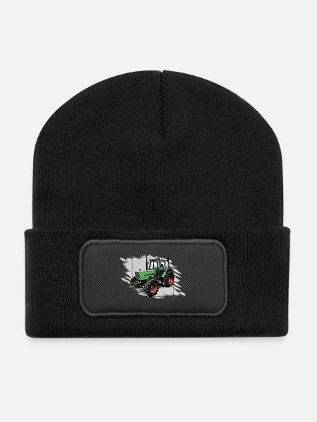 Traktor Farmer 306 - Recycelte Patch Beanie - Schwarz