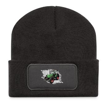 Traktor Farmer 306 - Recycelte Patch Beanie - Dunkelgrau - Vorne