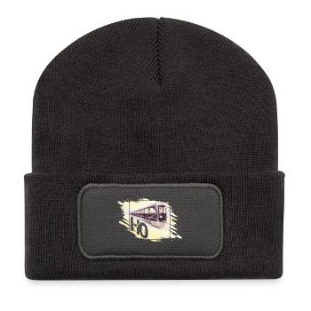 Modèle réduit de chemin de fer H0 Design - Beanie recyclé à patch - charbon - Devant