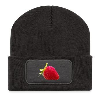 FRAISE - Beanie recyclé à patch - charbon - Devant