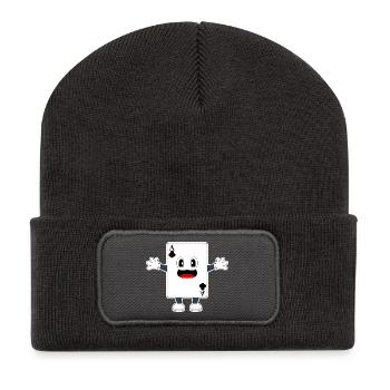 Poker Cartes de poker - Beanie recyclé à patch - charbon - Devant