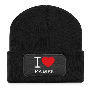 J’ADORE LES RAMEN - Beanie recyclé à patch - noir - Devant