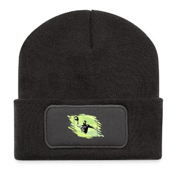 Water polo - water polo players throwing - Recycled Patch Beanie - dark grey - Front