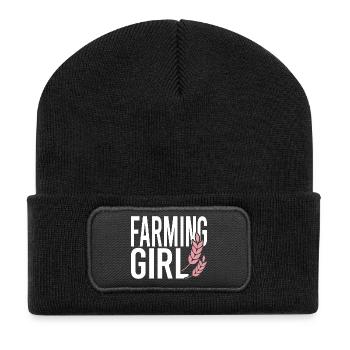 Farming Girl - Recycled Patch Beanie - black - Front