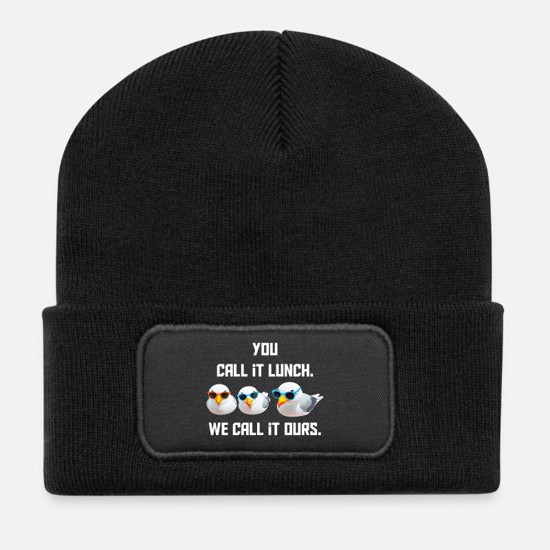 Du nennst es Mahlzeit - Wir nennen es Unser - Recycelte Patch Beanie - Schwarz