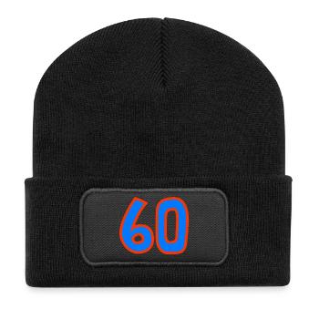 60. 60 ANS. 60e ANNIVERSAIRE. ANNIVERSAIRE 60 ANS. - Beanie recyclé à patch - noir - Devant
