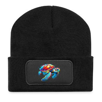 Turtle - Recycled Patch Beanie - black - Front