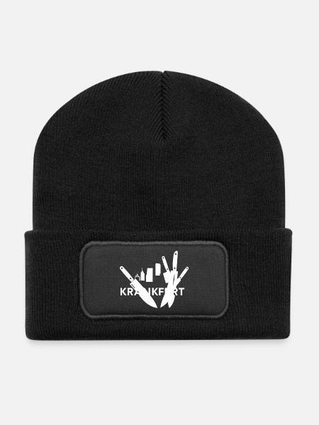 Frankfurt = Krankfurt - Recycelte Patch Beanie - Schwarz