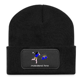 Le pouvoir de la musique - Beanie recyclé à patch - noir - Devant