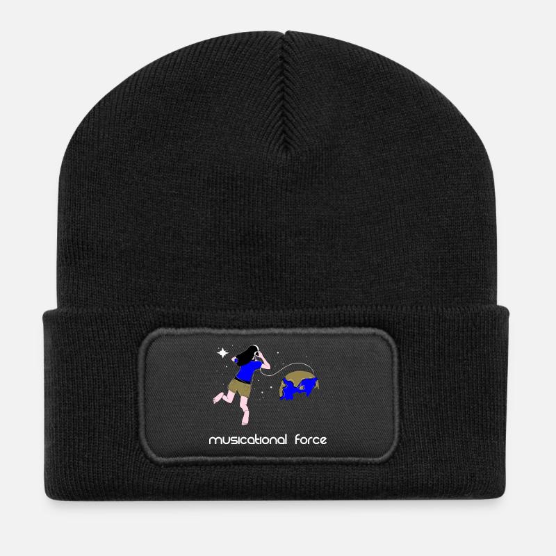 The power of music - Recycled Patch Beanie - black