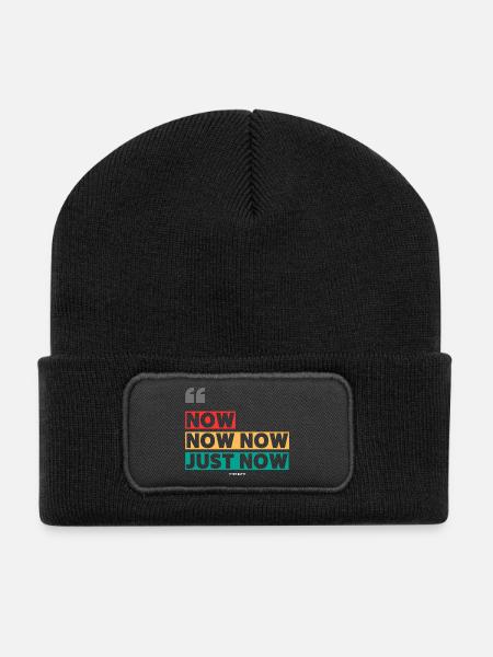 now now - Recycled Patch Beanie - black