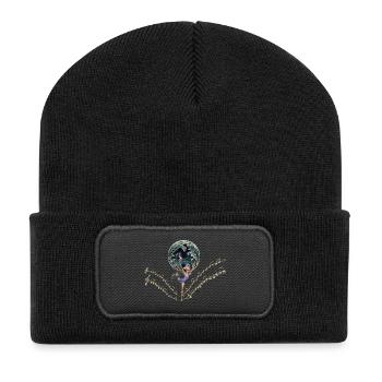 Balance zwischen Musik und Magie - Recycelte Patch Beanie - Schwarz - Vorne