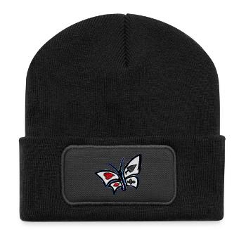 Papillon du Pays des Merveilles Cosmique - Beanie recyclé à patch - noir - Devant
