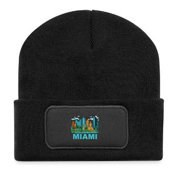Ville de Miami - Beanie recyclé à patch - noir - Devant