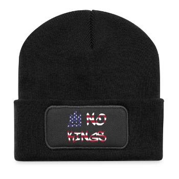 No Kings in America since 1776 Flag USA - Recycled Patch Beanie - black - Front
