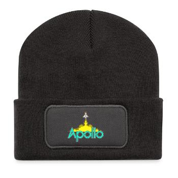 Apollo – rocket launch into space - Recycled Patch Beanie - dark grey - Front