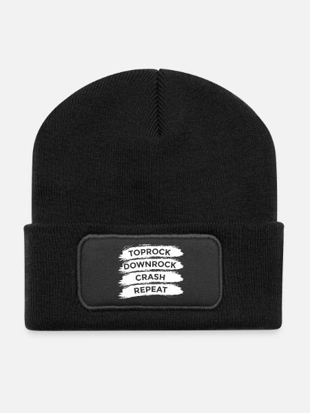 Breakdance Techniken - Recycelte Patch Beanie - Schwarz