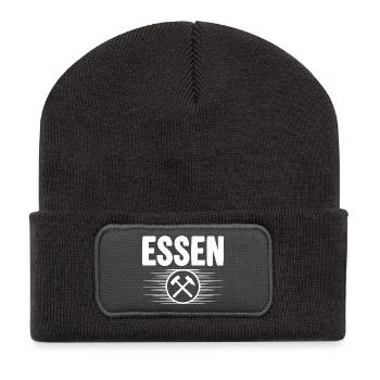 Essen Glueck auf Bergbau - Recycelte Patch Beanie - Dunkelgrau - Vorne