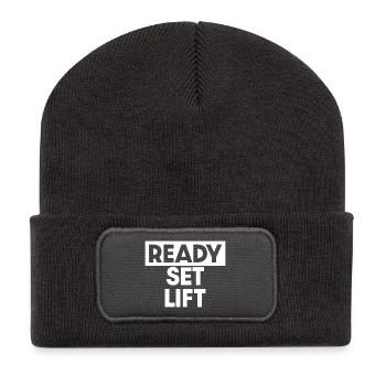 Ready Set Lift - Recycelte Patch Beanie - Dunkelgrau - Vorne