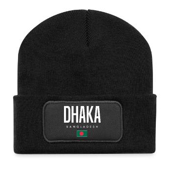Dhaka Bangladesh - Recycled Patch Beanie - black - Front