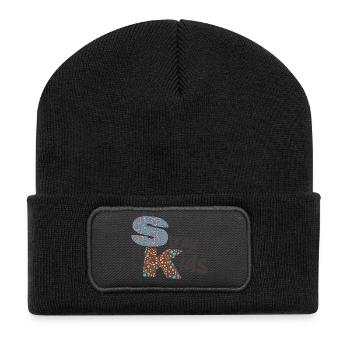 Stray children text - Recycled Patch Beanie - black - Front
