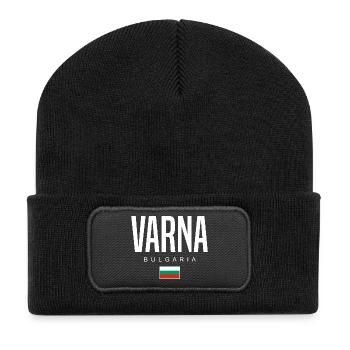 Varna Bulgarie - Beanie recyclé à patch - noir - Devant