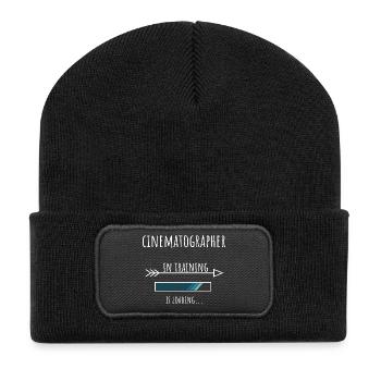 Cadeau Profession Formation Caméraman - Beanie recyclé à patch - noir - Devant