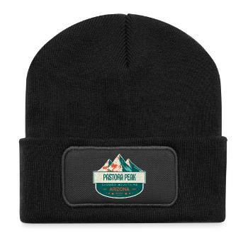 Pic Pastora, montagnes Carrizo, Arizona - Beanie recyclé à patch - noir - Devant