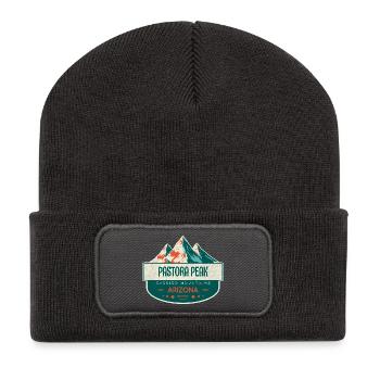 Pic Pastora, montagnes Carrizo, Arizona - Beanie recyclé à patch - charbon - Devant