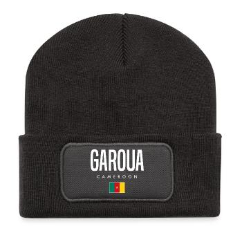 Garoua Cameroun Camerounais - Beanie recyclé à patch - charbon - Devant