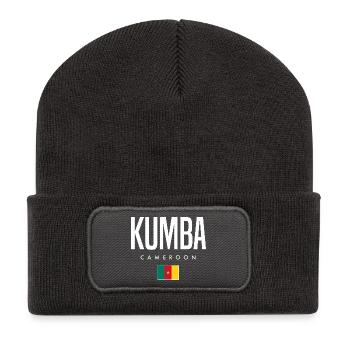 Kumba Cameroun Camerounais - Beanie recyclé à patch - charbon - Devant