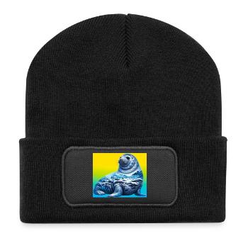 Siegel - Recycelte Patch Beanie - Schwarz - Vorne