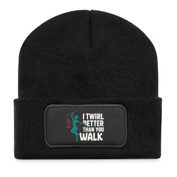 Bâton Twirler Majorette Captain Squad Club - Beanie recyclé à patch - noir - Devant