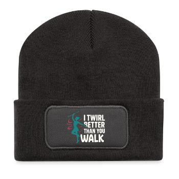 Baton Twirler Majorette Captain Squad Club - Recycled Patch Beanie - dark grey - Front