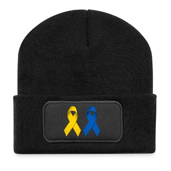 Peace loops for Ukraine - Recycled Patch Beanie - black - Front