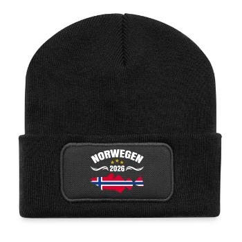 Norway Fishing Trip 2026 - Recycled Patch Beanie - black - Front