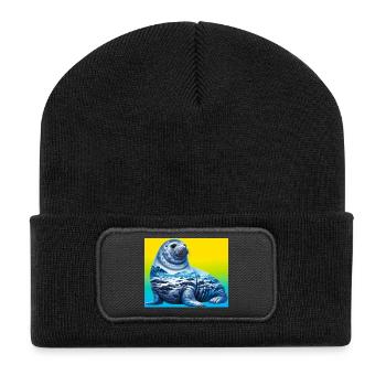 seal - Recycled Patch Beanie - black - Front