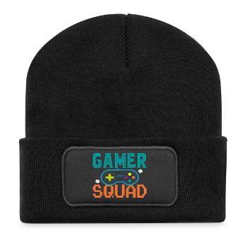 Escouade GAMER - Beanie recyclé à patch - noir - Devant
