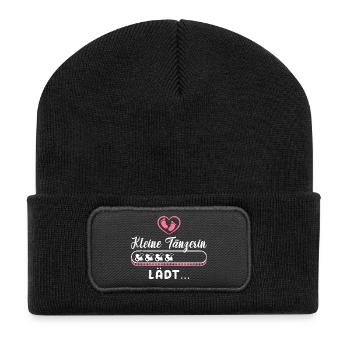 Bald Mama KLEINE TÄNZERIN LÄDT Werdende Mutter - Recycelte Patch Beanie - Schwarz - Vorne