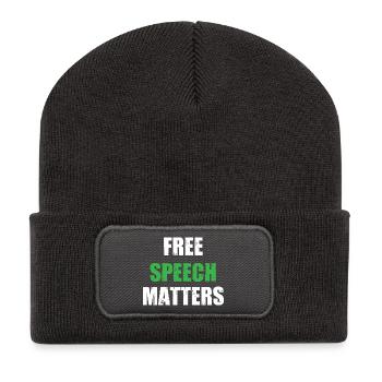 Freedom of speech matters - Recycled Patch Beanie - dark grey - Front